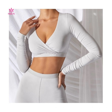 Latest Women Hot Sexy Long Sleeve Casual Slim Short Crop Tops